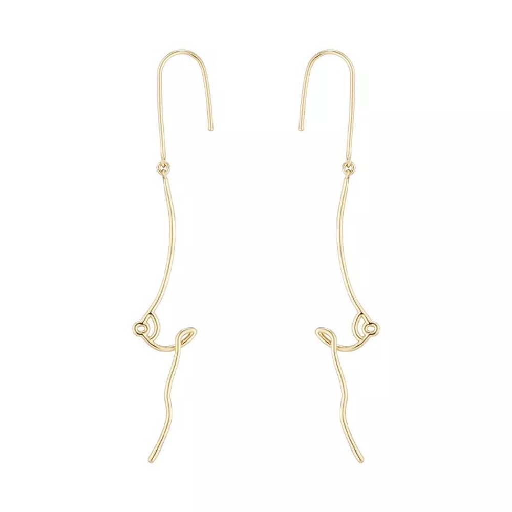 Abstract female Breast wore earrings gold/silver
